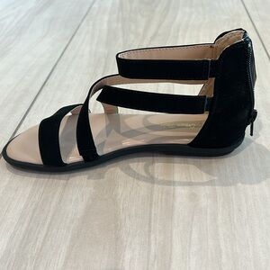 Dreampairs girls’ black suede gladiator style sandal, NWT